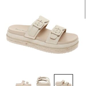 Pierre Dumas Women's Tan Double Strap Sandals